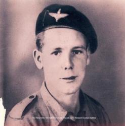 Ted Reynolds with a Parachute beret and cap badge